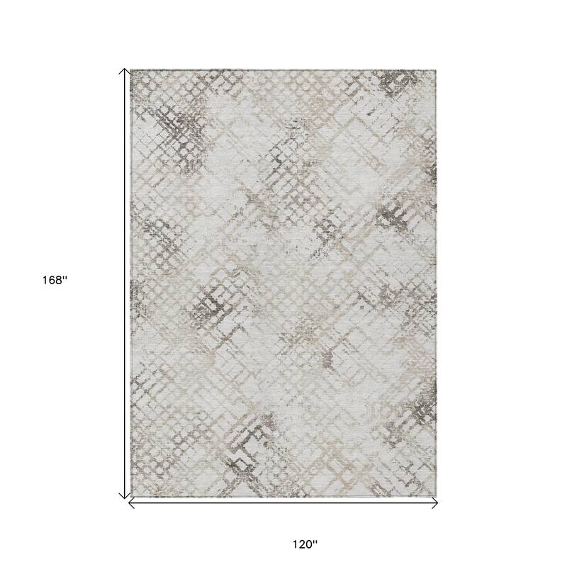HomeRoots Geometric Transitional Rectangle Outdoor Rug