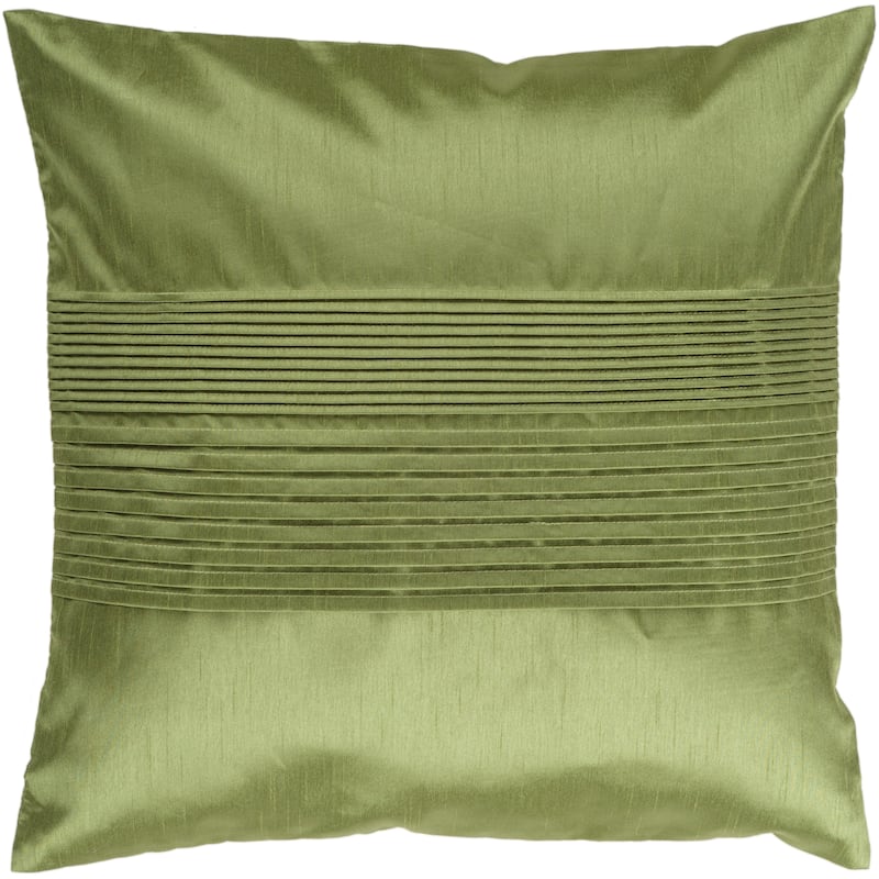 Livabliss Hind Pleated Square 22-inch Decorative Pillow - Cover Only - Avocado