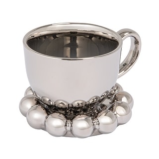 Stoneware Mug with Ball Edge Saucer