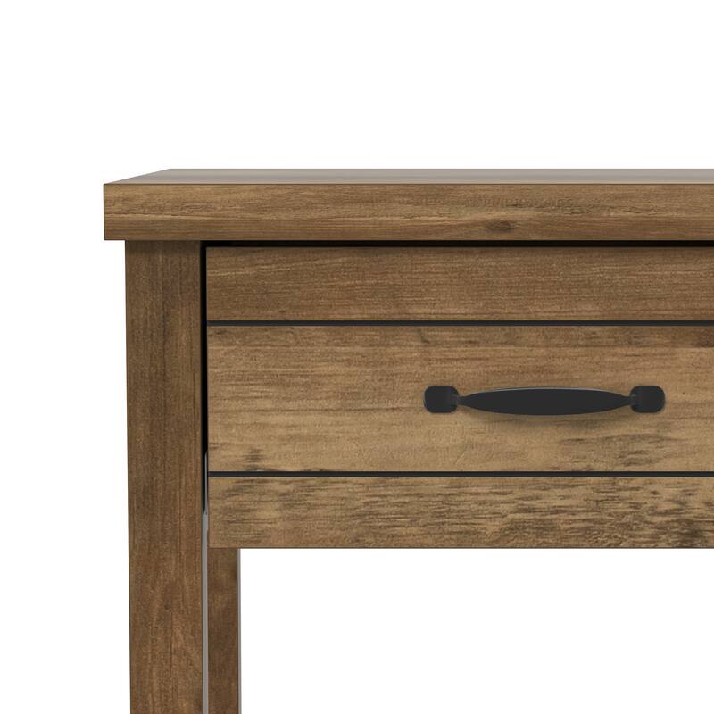 Milligan Wood Nightstand with 1 Drawer and Shelf, Set of 2