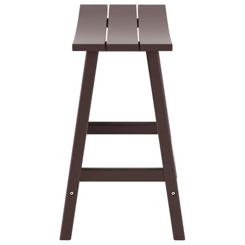 Polytrends Laguna Hdpe All Weather Outdoor Patio 24" Saddle Seat Counter Stool (Set Of 2)