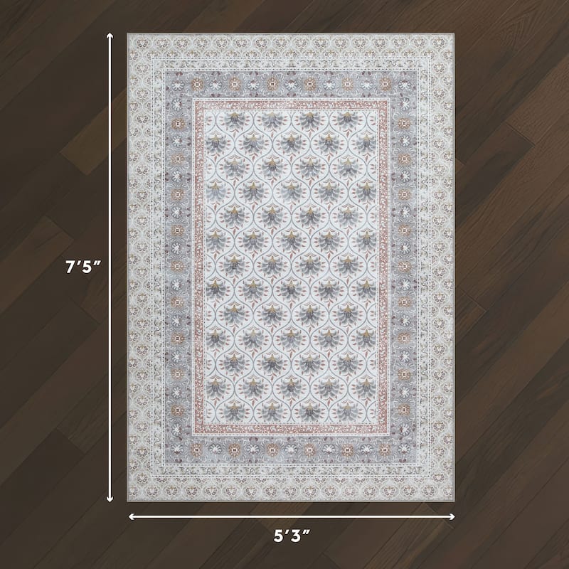 Laura Ashley Imagine Printed Chenille Washable Non-Slip Rugs