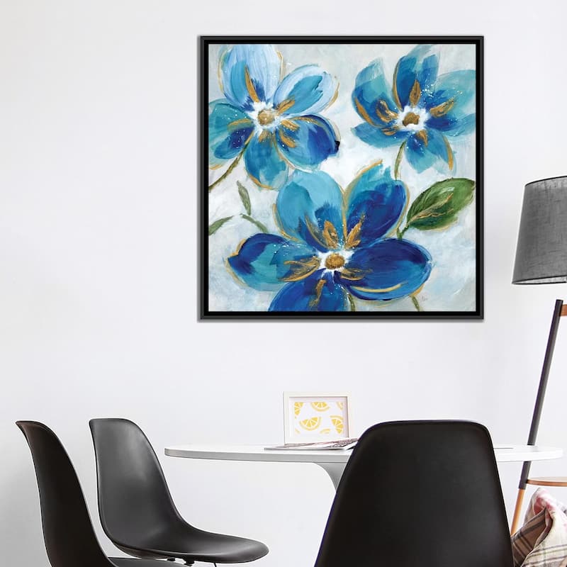 iCanvas "Flowering Blues I" by Nan Framed