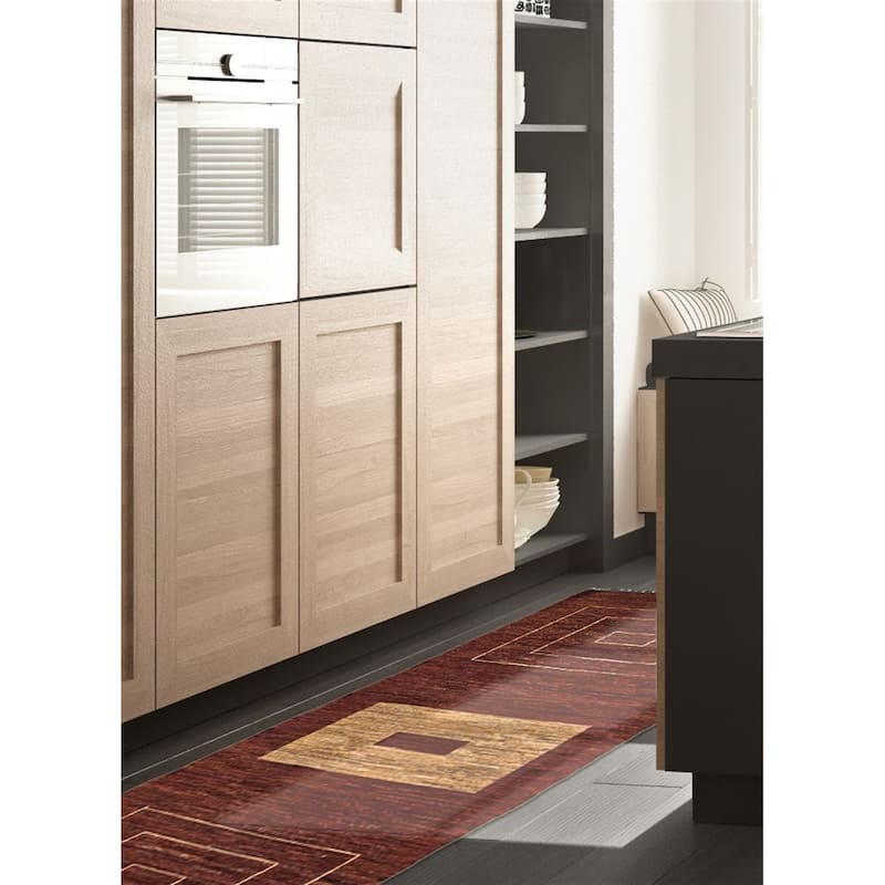 ECARPETGALLERY Flat-Weave Natural Brown Wool Kilim - 2'5 x 9'4