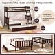 preview thumbnail 8 of 18, Costway Twin Over Full Bunk Bed with Trundle Ladder Safety Guardrails - See Details