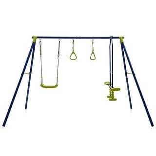 3-in-1 Outdoor Swing Set for Kids Aged 3 to 10 - 109.5" x 56" x 69.5"(L x W x H)
