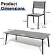 preview thumbnail 22 of 27, 11-piece Outdoor Patio Aluminum Rectangle Dining Set with Umbrella Hole