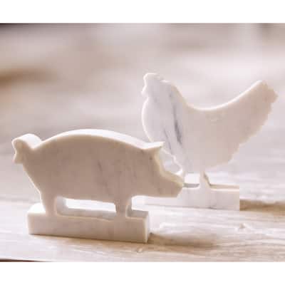 White Marble Rooster-White