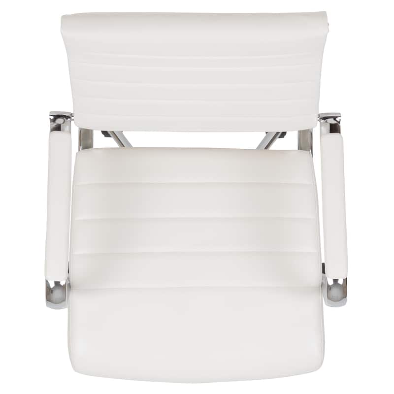 High Back LeatherSoft Contemporary Ribbed Executive Swivel Office Chair