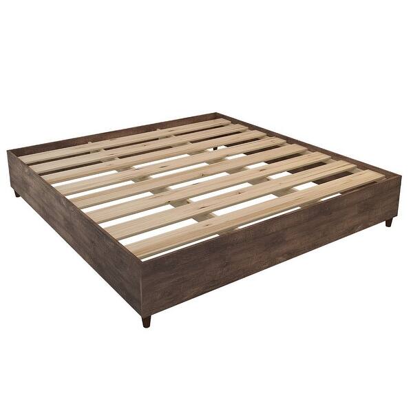 Mid-century Platform Bed with Headboard