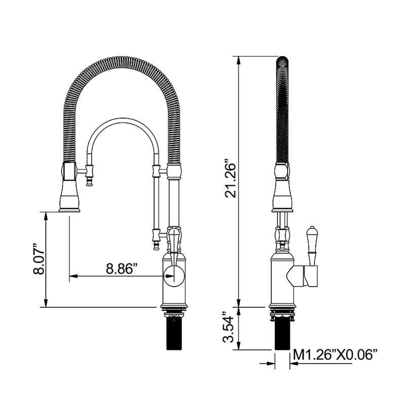 One-Handle High Arc Kitchen Sink Faucet, Gold Single Faucet with Pull Down Sprayer for Kitchen Sink