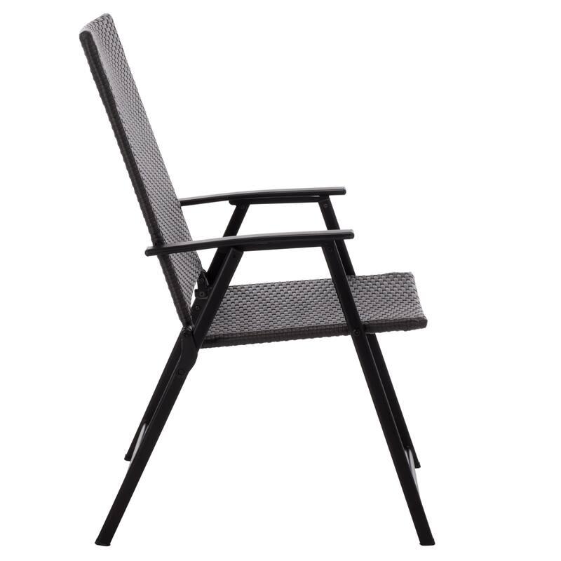 SAFAVIEH Outdoor Living Simon Folding Chair (Set of 2) - 23"W x 26"D x 38"H