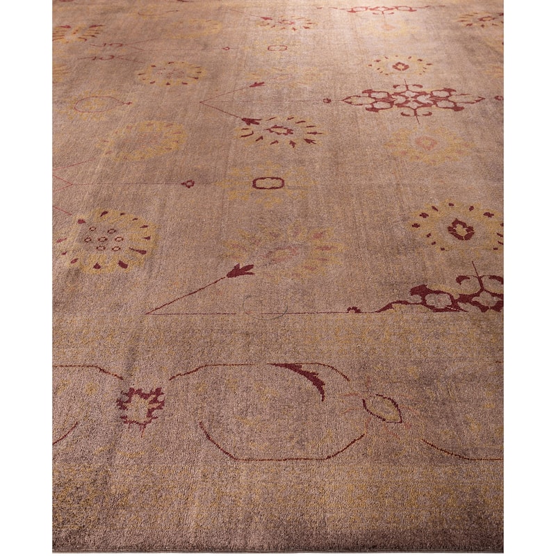 Overdyed One-of-a-Kind Hand-Knotted Area Rug - Brown - 11' 10" x 18' 5"