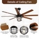 preview thumbnail 41 of 42, 52/66-In Farmhouse Style Industrial Windmill Large Ceiling Fan with Light and Remote