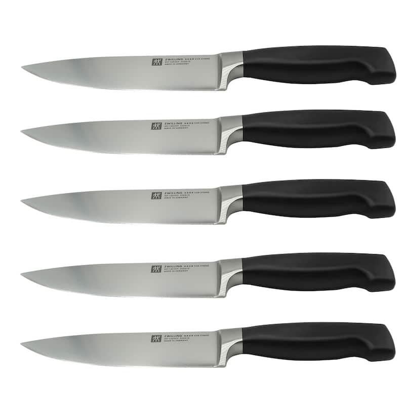 5x ZWILLING Four Star 6" Chef's Knife - Black