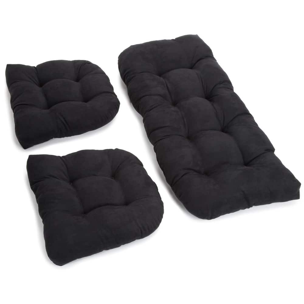 Microsuede 3-piece Indoor Settee Cushion Set