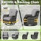 preview thumbnail 21 of 82, Gymojoy 3-Piece Rattan Wicker Rocking Swivel Chair Set with Table