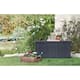 Keter Marvel Plus 71 Gallon All-Weather Elegant Storage Deck Box For Lawn Patio Garden Dark Grey/ Black