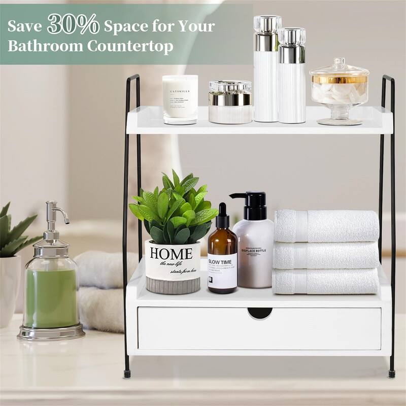 2-Tier Countertop Organizer - 7.5"D x 15.2"W x 16.5"H