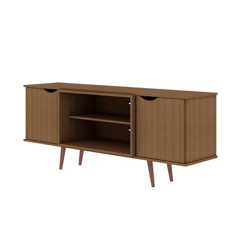 Hampton Mid Century Modern Wood 62.99 In. Media Cabinet Console