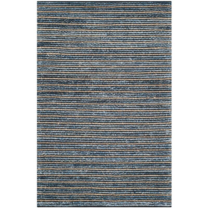 SAFAVIEH Handmade Cape Cod Leva Bohemian Jute Rug - 6' x 9' - Blue/Natural