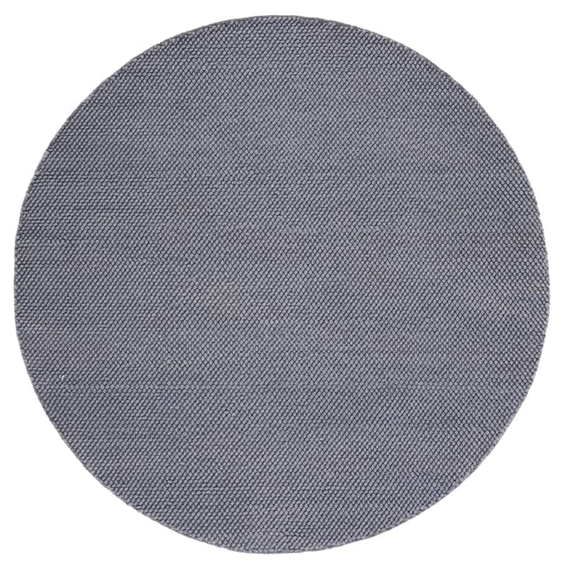 SAFAVIEH Handmade Natura Eduina New Zealand Wool Rug - 6' Round - Dark Grey - Round