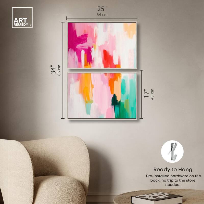 Playful Palette I Canvas Set of 2 by Art Remedy