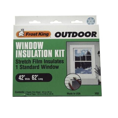 Frost King V95H Stretch Film Insulator Kit, 62" x 210" - White