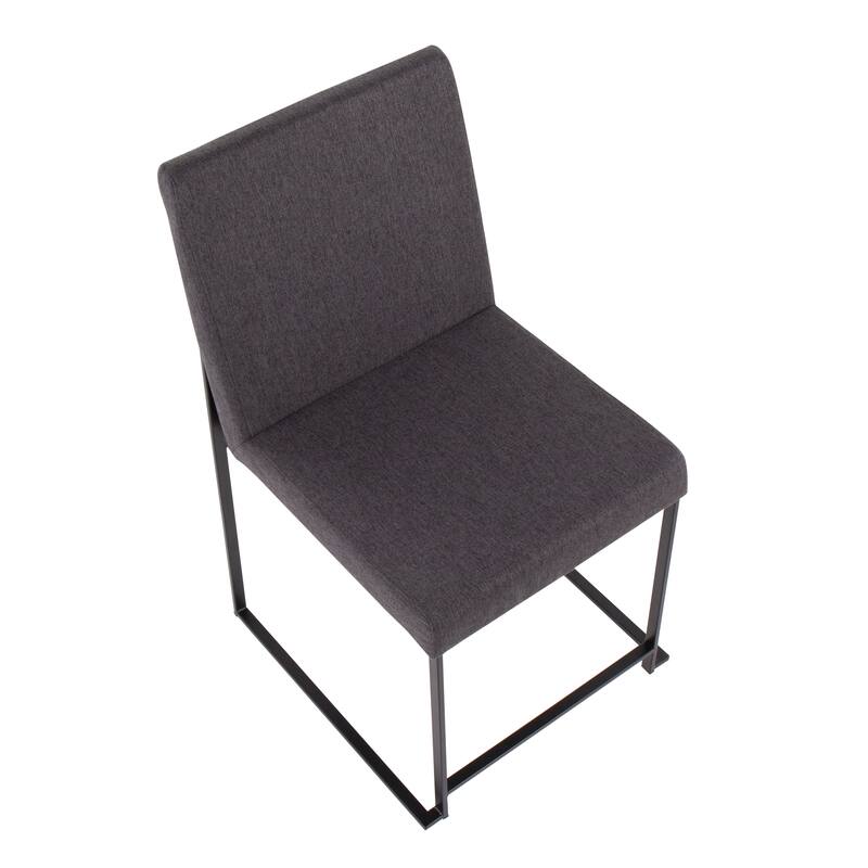 Strick & Bolton Forrest Black High Back Upholstered Dining Chair (Set of 2)