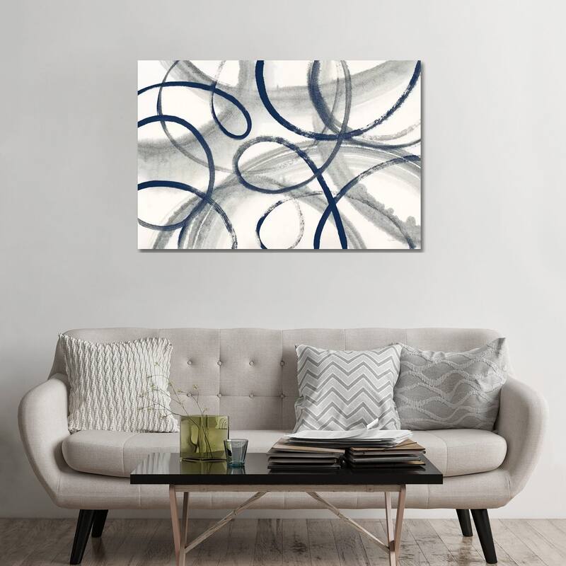 iCanvas "Calligraphia With Navy" by Sue Schlabach Canvas Print - 32x48x1.5