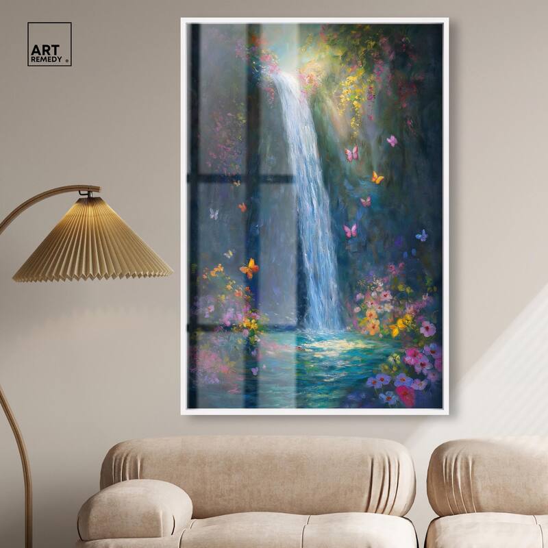 Hidden Falls II Shadowbox by Art Remedy