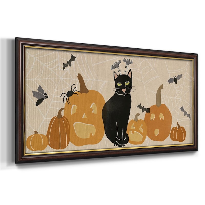 Pumpkin Patch Cats Collection D Premium Framed Canvas- Ready to Hang