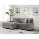 118.4"W Plush Modular Sectional Sofa with Pillows - 2 Piece Light Grey - Left Facing