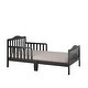 preview thumbnail 7 of 7, Toddler Bed Classic Design Wood Bed Frame with Two Side Guardrails Black