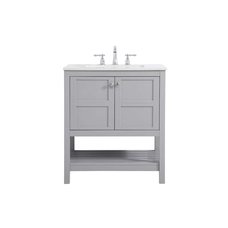 Elegant Lighting VF16430 Theo 30" Free Standing Single Basin Vanity