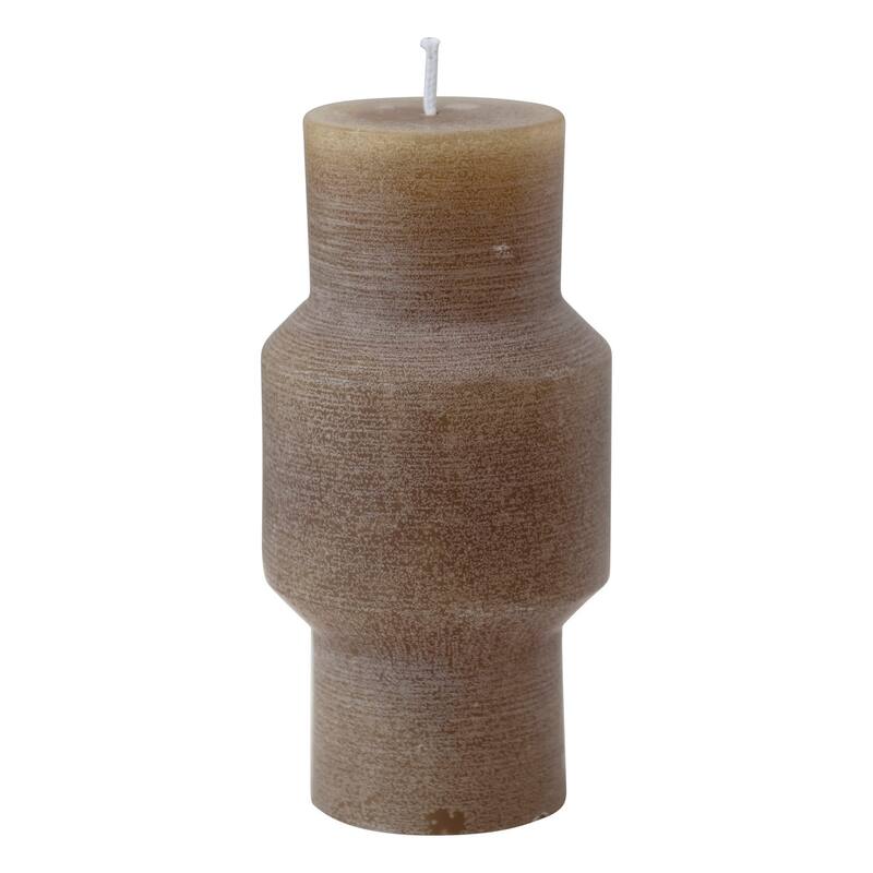 Unscented Totem Pillar Candle - Tan