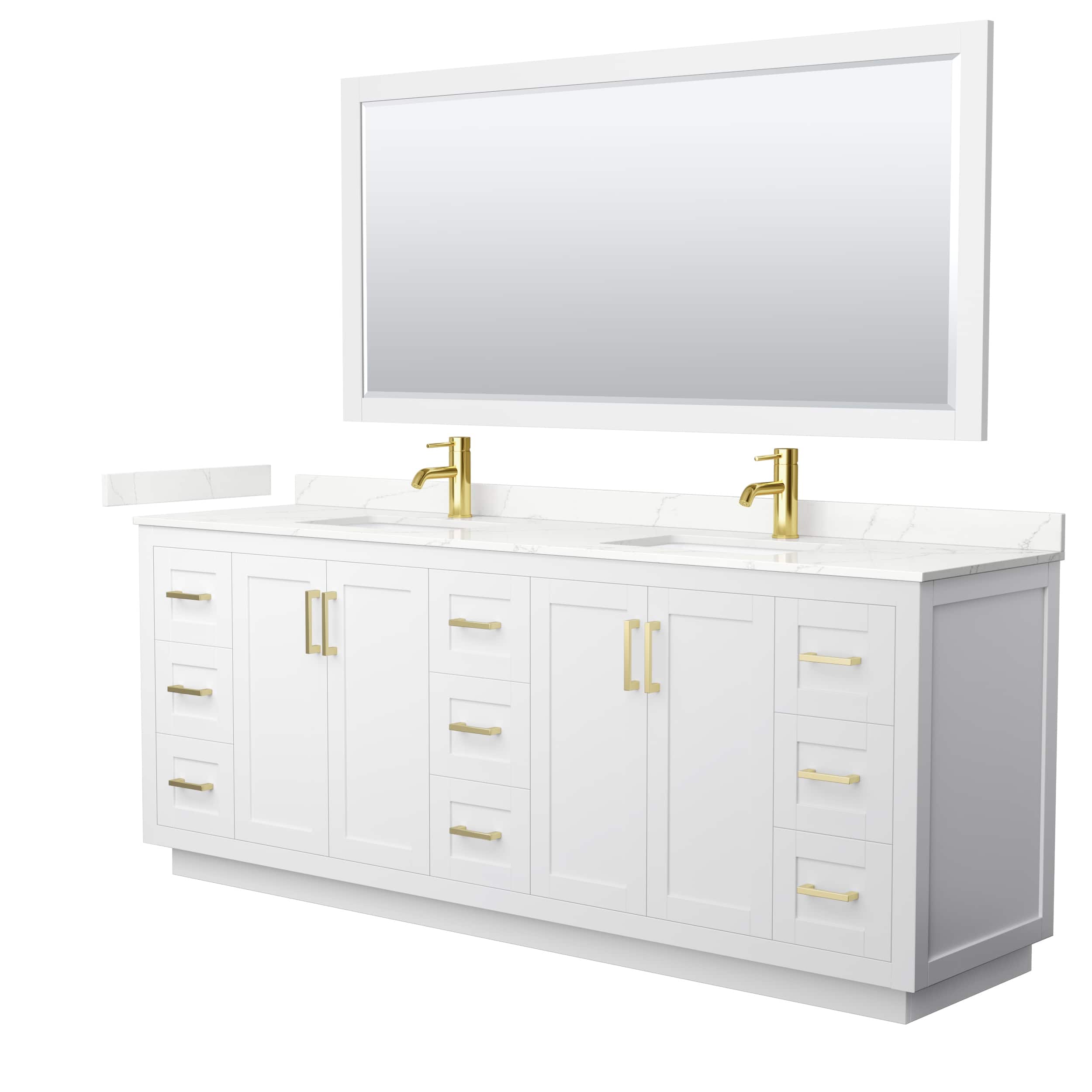 Option White, Gold Trim, Giotto Quartz Top