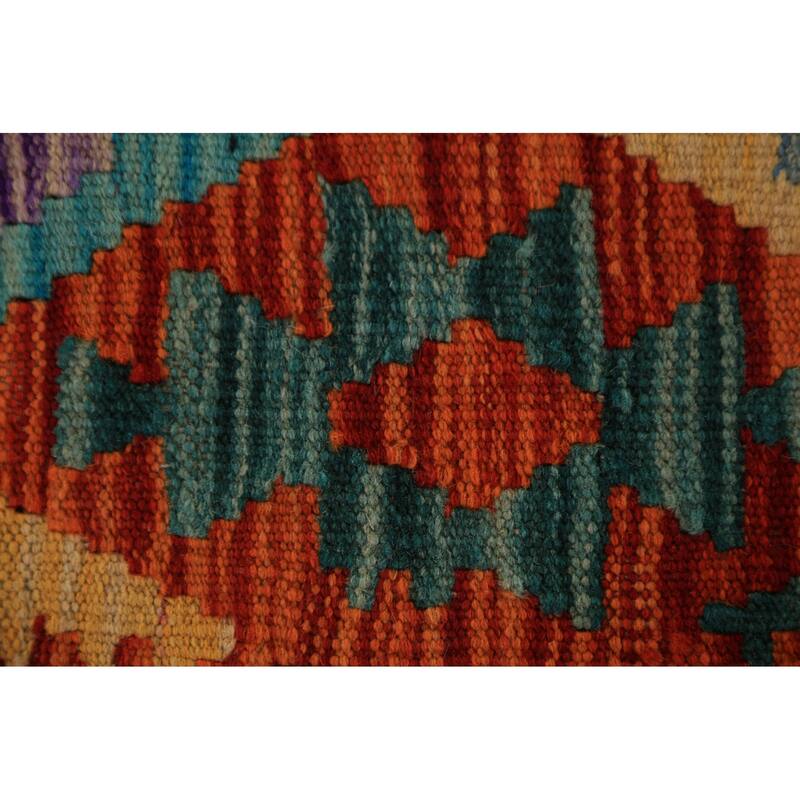 Kilim Oriental Area Rug Flatweave Wool Carpet - 8'2"x 9'4"