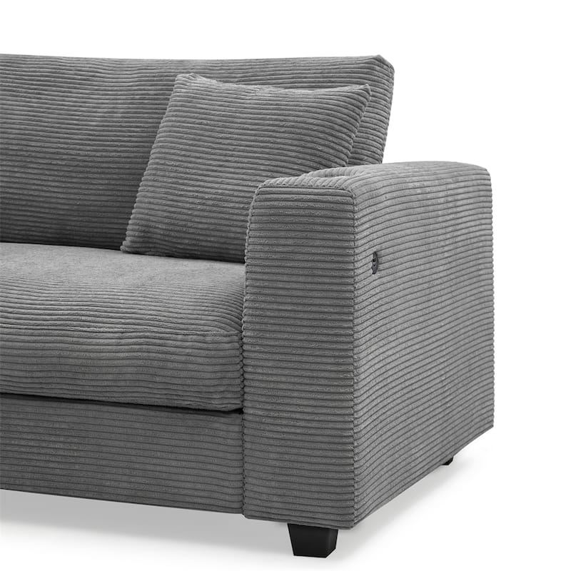 134"*54"Oversized Corduroy Sectional Sofa,L Shaped Cloud Couch