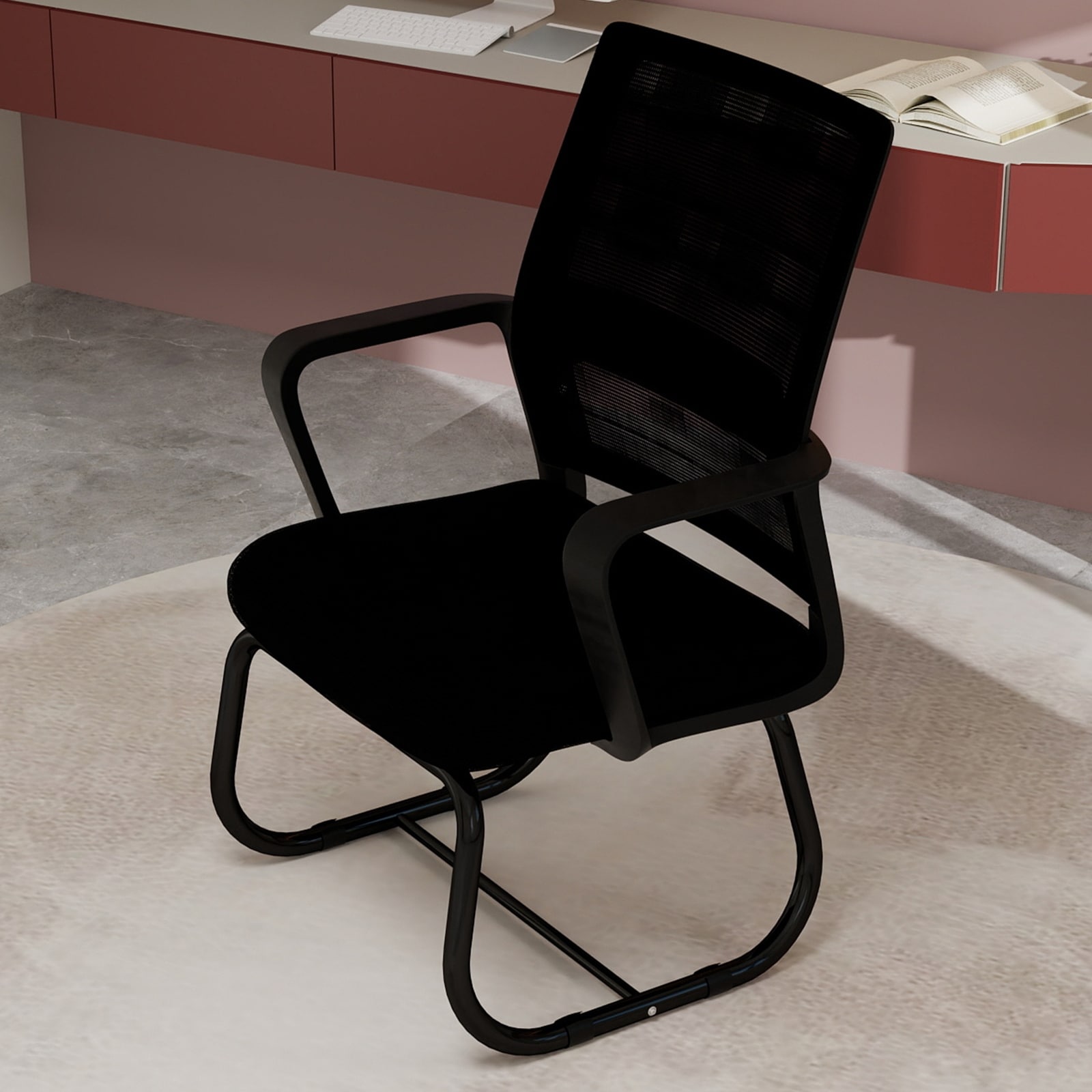 Minimalist Modern Office Chair - Metal Frame, Soft & Comfortable, Home & Office Use, Multiple Colors Available