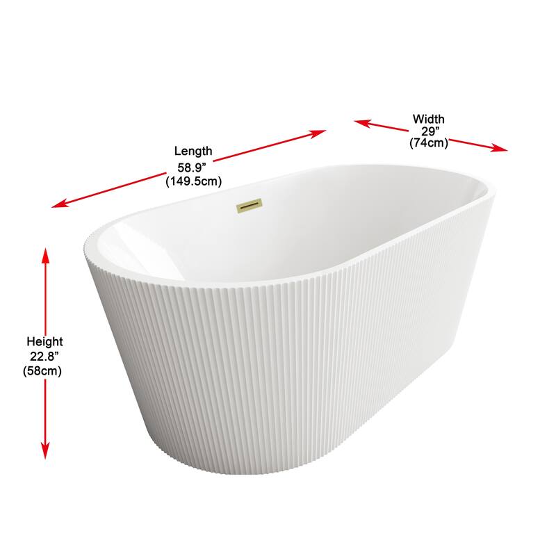 Vincent Bathtub in Glossy White