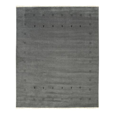 Hand-knotted Wool Grey Contemporary Transitional Lori Baft Rug - 8' x 10'
