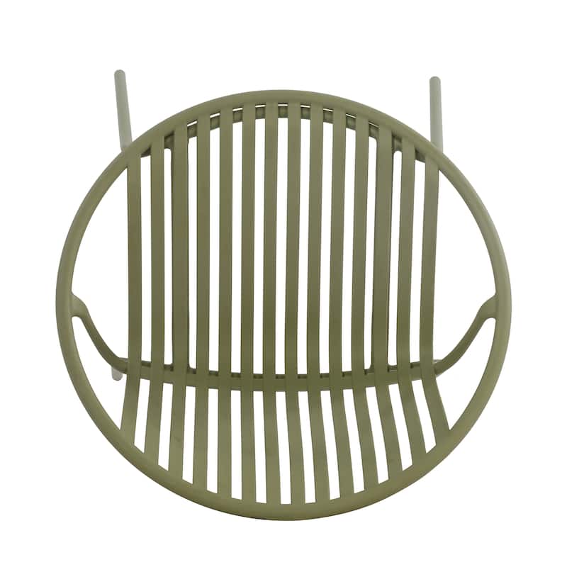 Christopher Knight Home - Lockhart Patio Dining Chair with Metal Legs and Plastic Backrest
