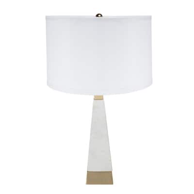 A&B Home Thin Pyramid Table Lamp with Drum Shade