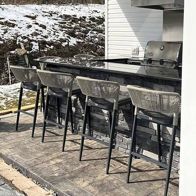 PURPLE LEAF Outdoor Dining Chairs Set of 2 Outdoor Patio Aluminum Chairs with Cushions