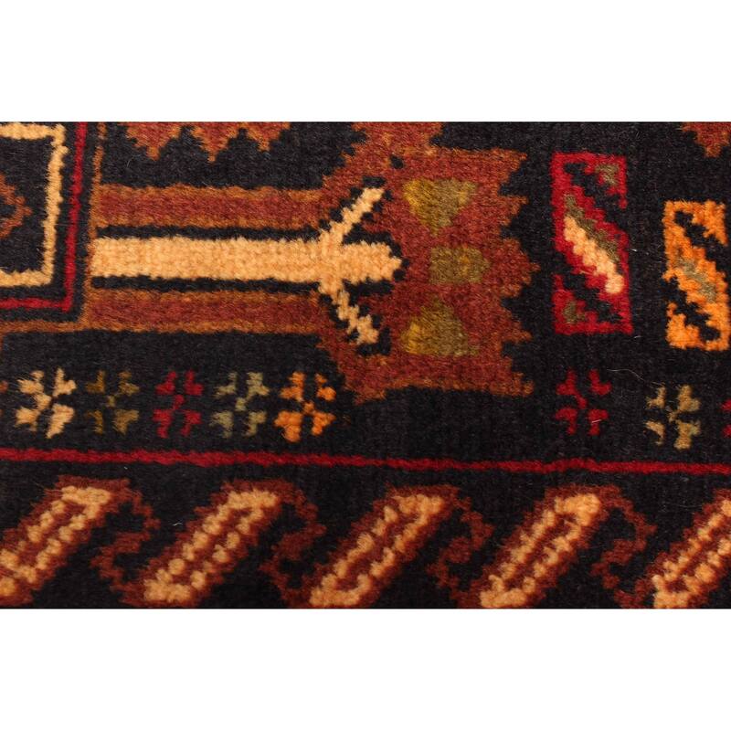 ECARPETGALLERY Hand-knotted Teimani Dark Brown Wool Rug - 2'9 x 4'5