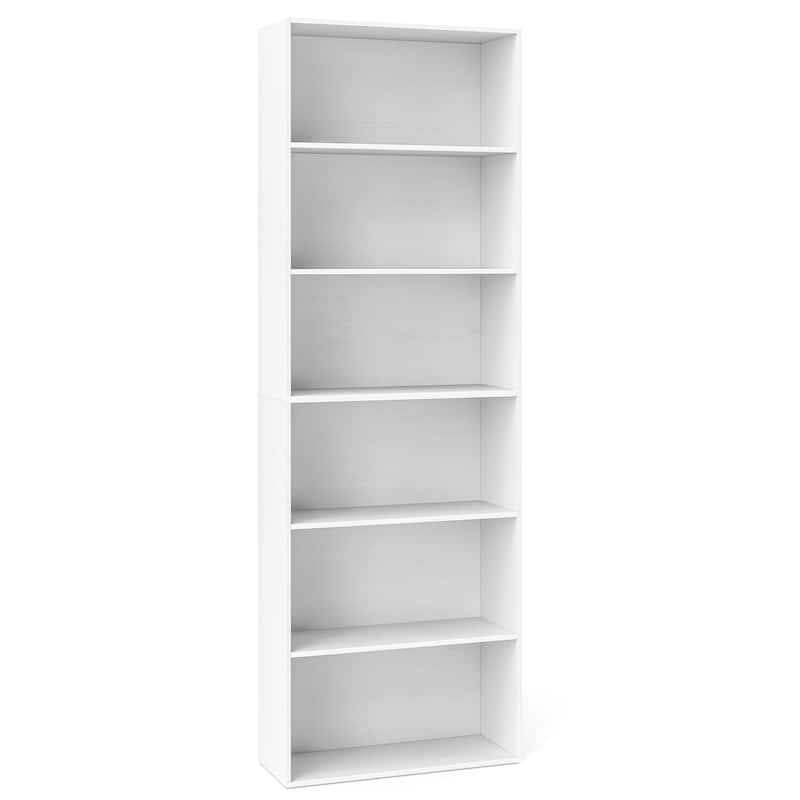 Costway 70" Tall 6-Tier Bookcase with 6 Open Shelves Anti-Toppling - See Details