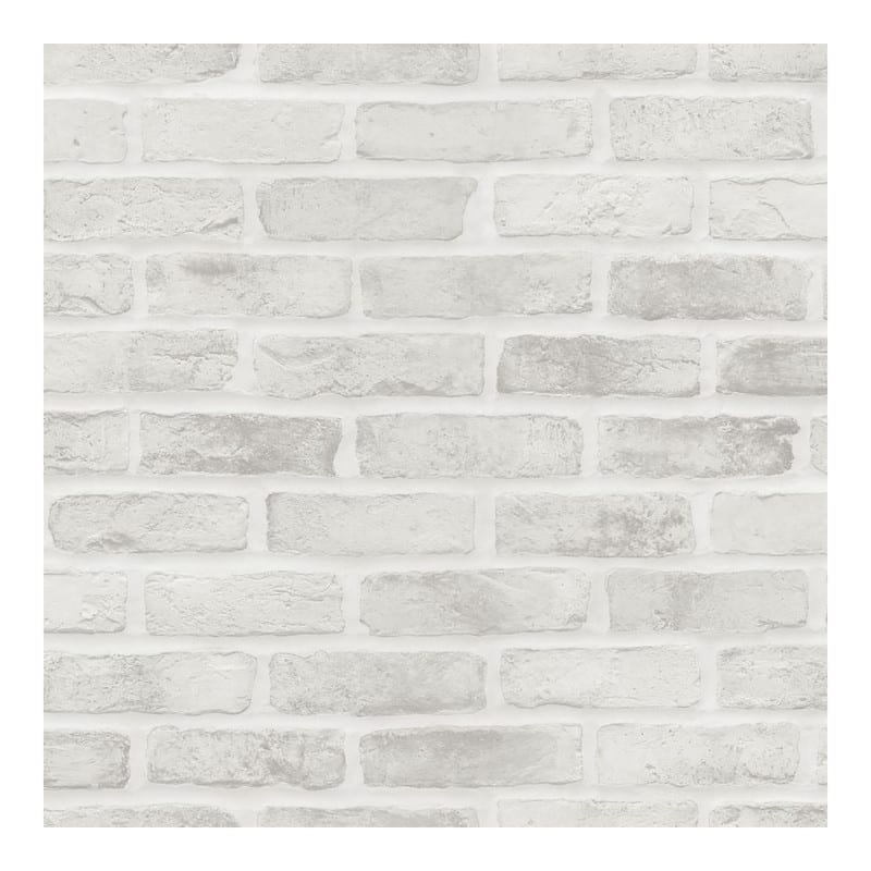 ESTA Home Burnham Grey Brick Wall Wallpaper - 20.9 x 396 x 0.025