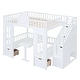 preview thumbnail 27 of 26, Full-Over-Full Bunk Bed with Changeable Table , Bunk Bed Turn into Upper Bed and Down Desk