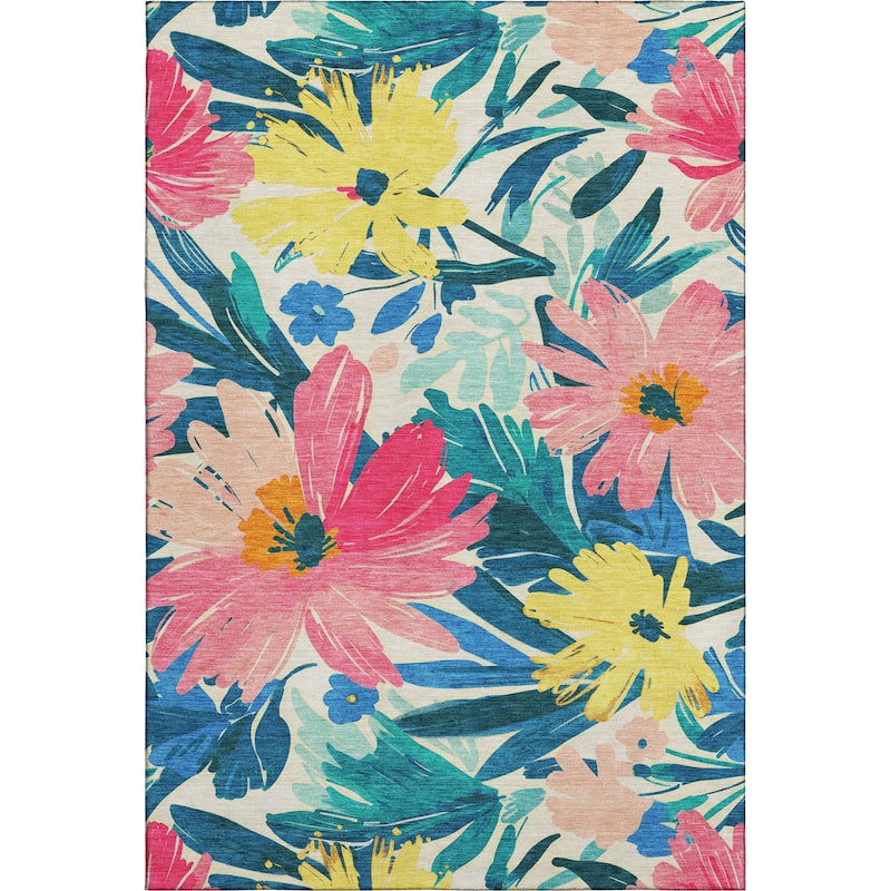 Premium Washable Super Soft Casual Floral Mayfield Rug